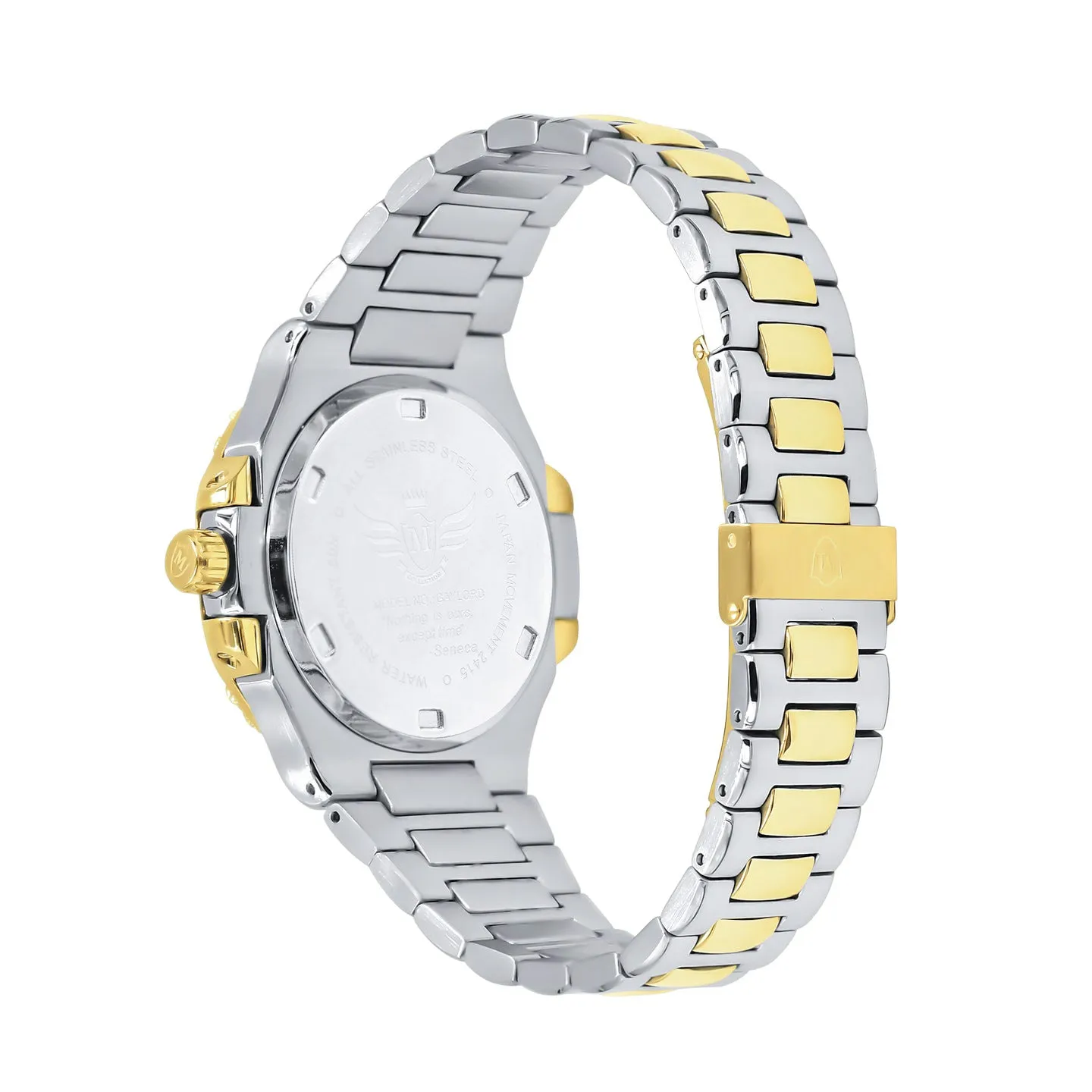 Modern Stainless Steel CZ Bezel Sports Watch