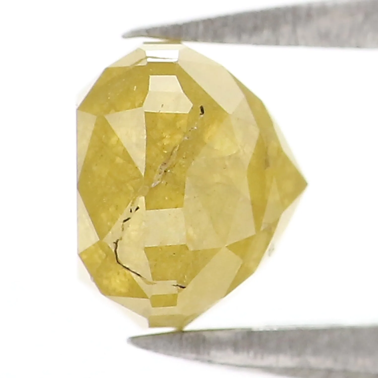 Natural Loose Cushion Diamond, Yellow Color Diamond, Natural Loose Diamond, Cushion Rose Cut Diamond, 1.17 CT Cushion Shape Diam