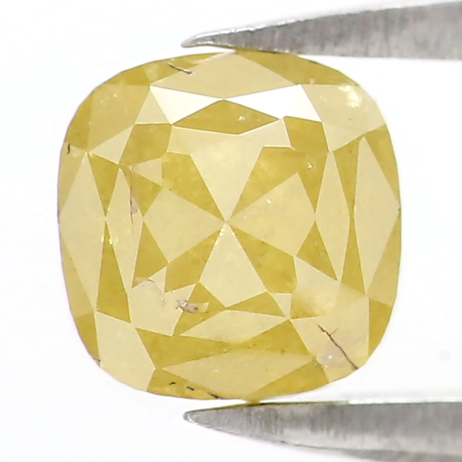 Natural Loose Cushion Diamond, Yellow Color Diamond, Natural Loose Diamond, Cushion Rose Cut Diamond, 1.17 CT Cushion Shape Diam