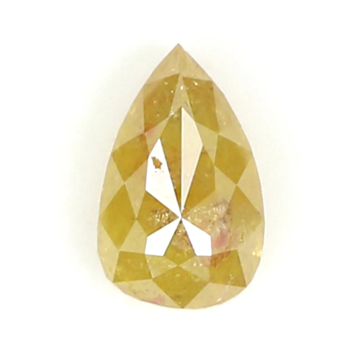 Natural Loose Pear Yellow Color Diamond 0.95 CT 7.00 MM Pear Shape Rose Cut Diamond L7651