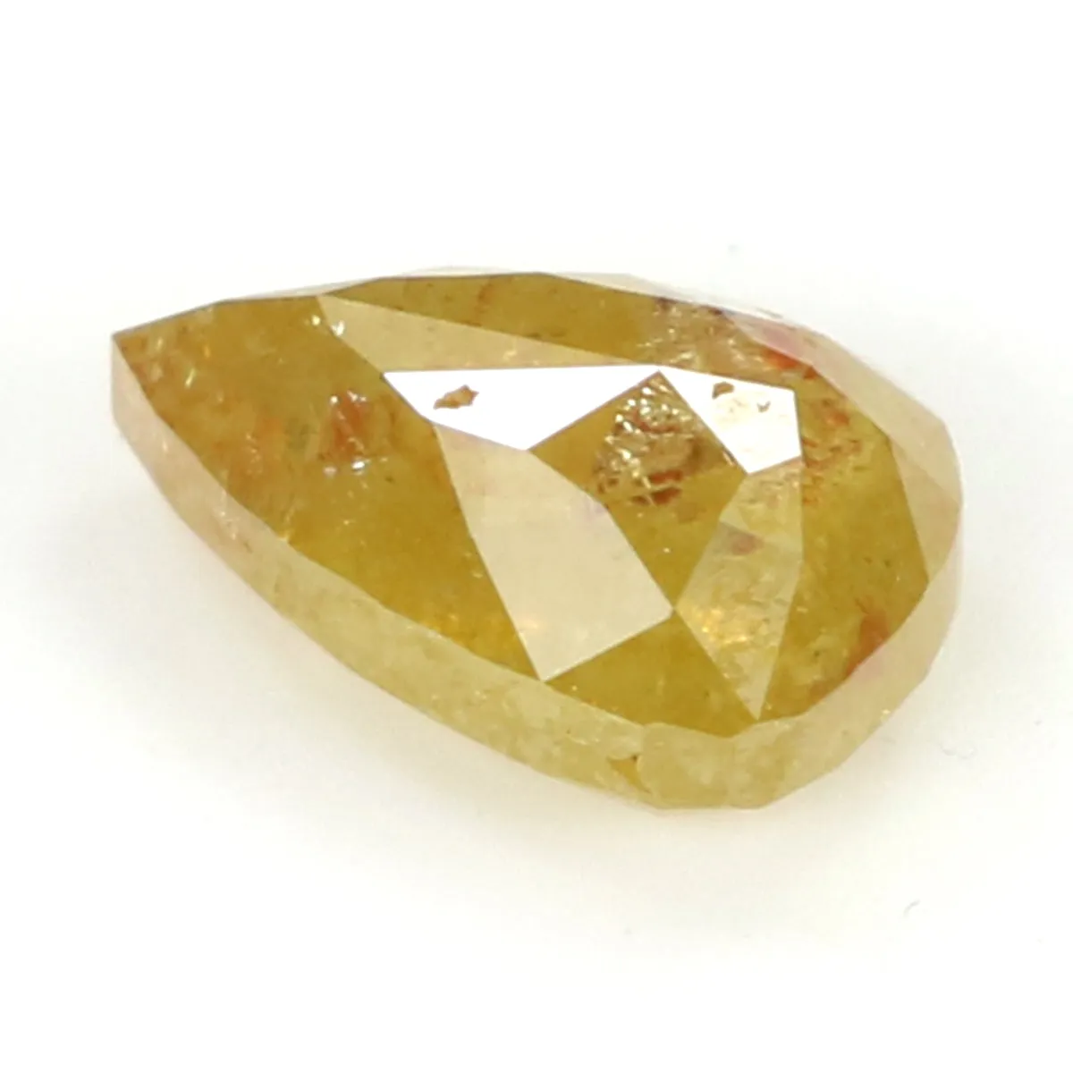 Natural Loose Pear Yellow Color Diamond 0.95 CT 7.00 MM Pear Shape Rose Cut Diamond L7651