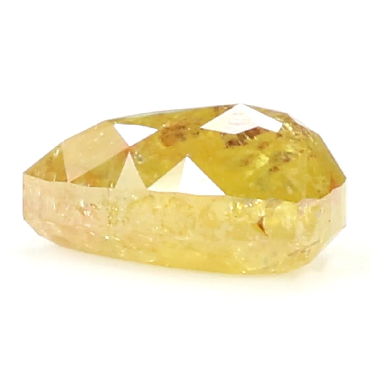 Natural Loose Pear Yellow Color Diamond 0.95 CT 7.00 MM Pear Shape Rose Cut Diamond L7651