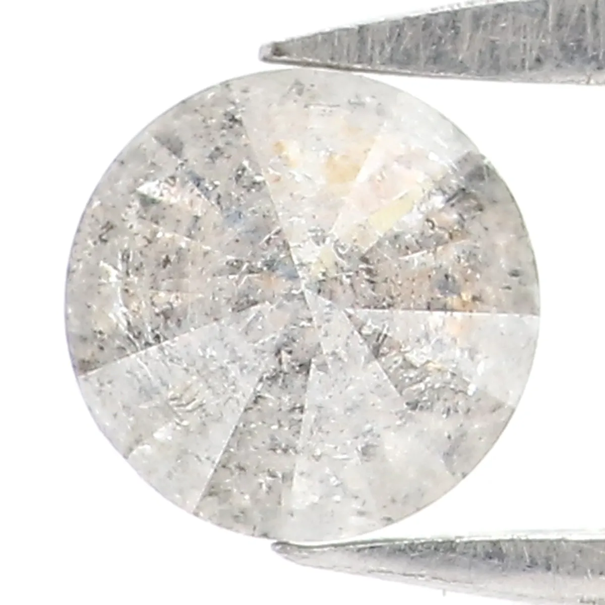 Natural Loose Round Diamond, Salt And Pepper Round Diamond, Natural Loose Diamond, Round Brilliant Cut Diamond, 0.40 CT Round Sh