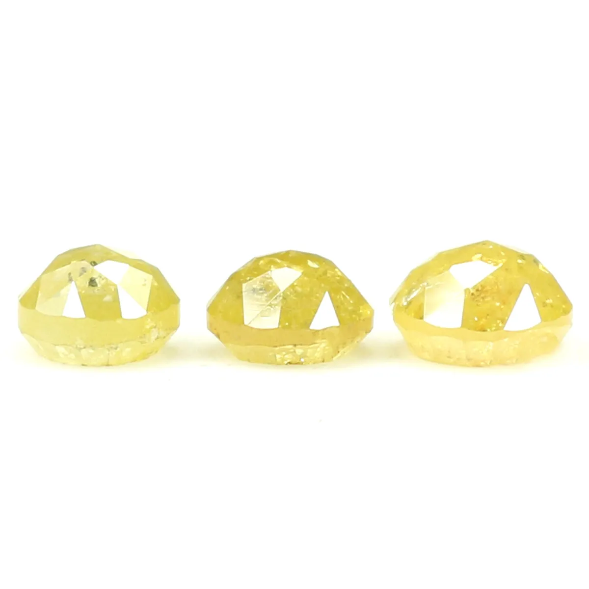 Natural Loose Round Rose Cut Yellow Color Diamond 1.61 CT 4.30 MM Rose Cut Shape Diamond L1882