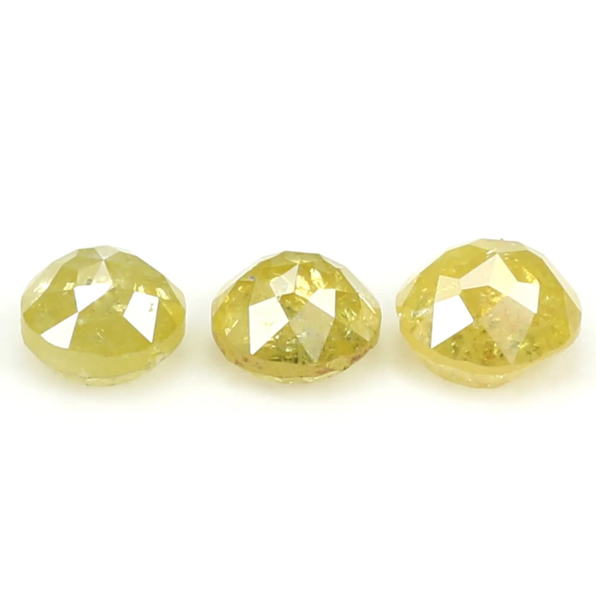 Natural Loose Round Rose Cut Yellow Color Diamond 1.61 CT 4.30 MM Rose Cut Shape Diamond L1882