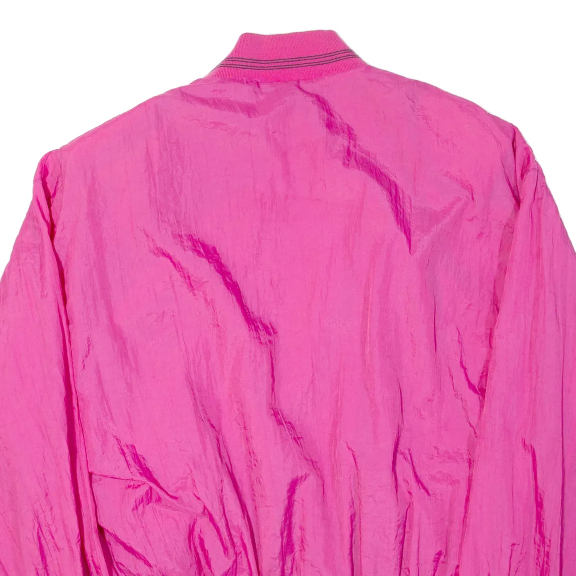 NEW ARRIVAL Womens Bomber Jacket Pink Nylon 90s M