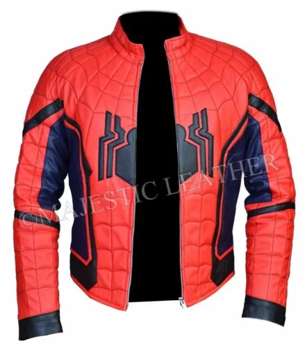 NEW SPIDERMAN HOMECOMING COSTUME FAUX LEATHER JACKET-BNWT