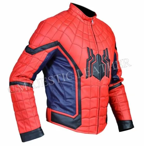 NEW SPIDERMAN HOMECOMING COSTUME FAUX LEATHER JACKET-BNWT