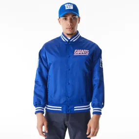 New York Giants NFL Blue Satin Bomber Jacket