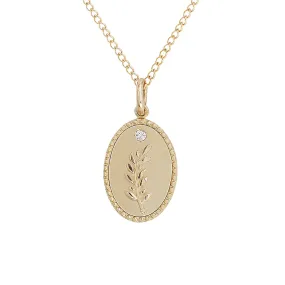 Olive Branch Token Necklace