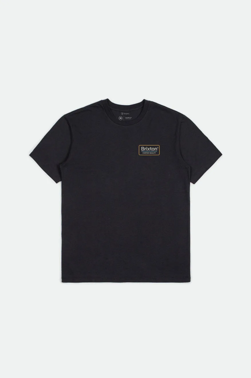 Palmer S/S Premium Tee - Washed Black/Grey