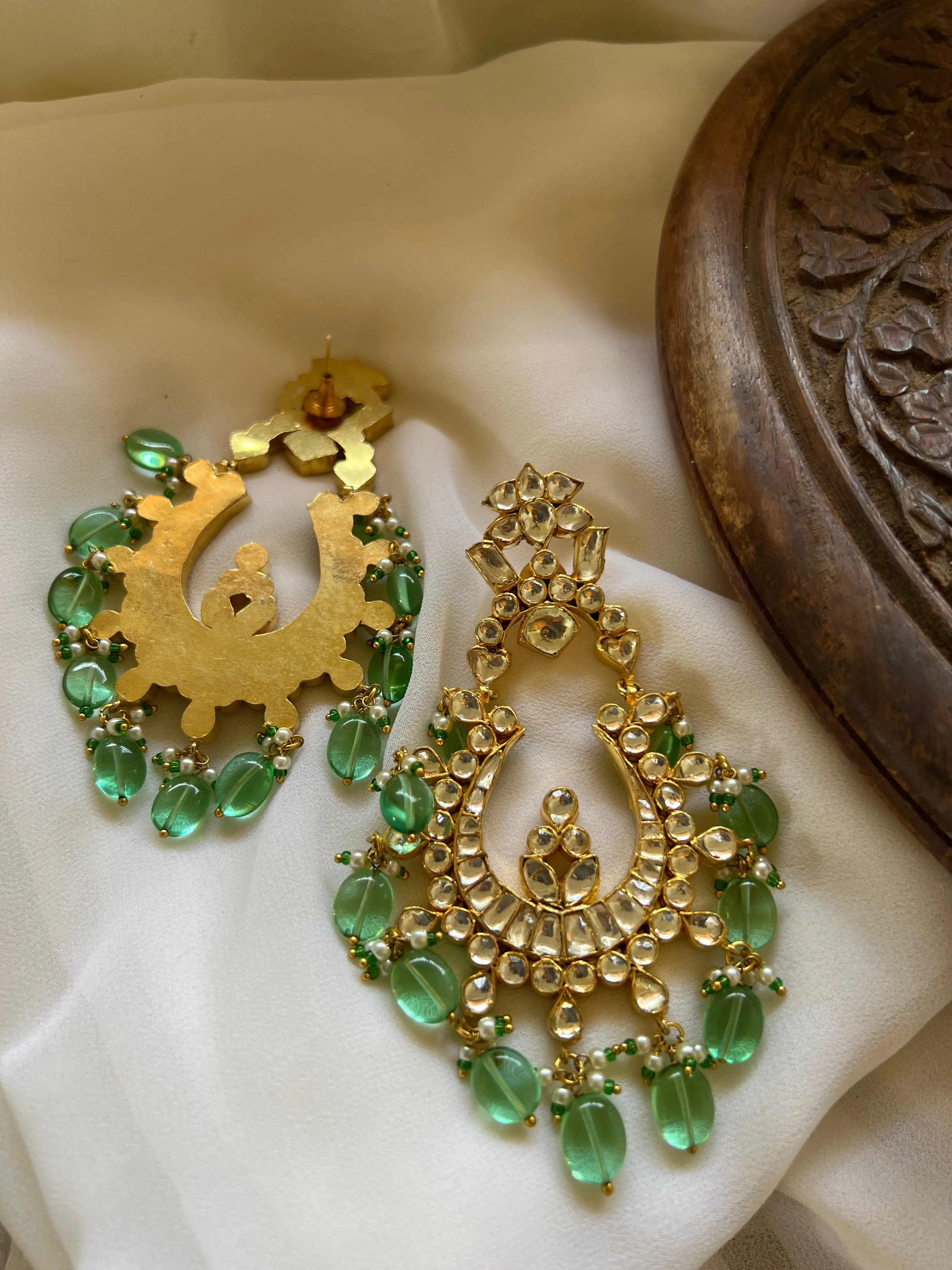 Premium Kundan bridal Chaandbalis