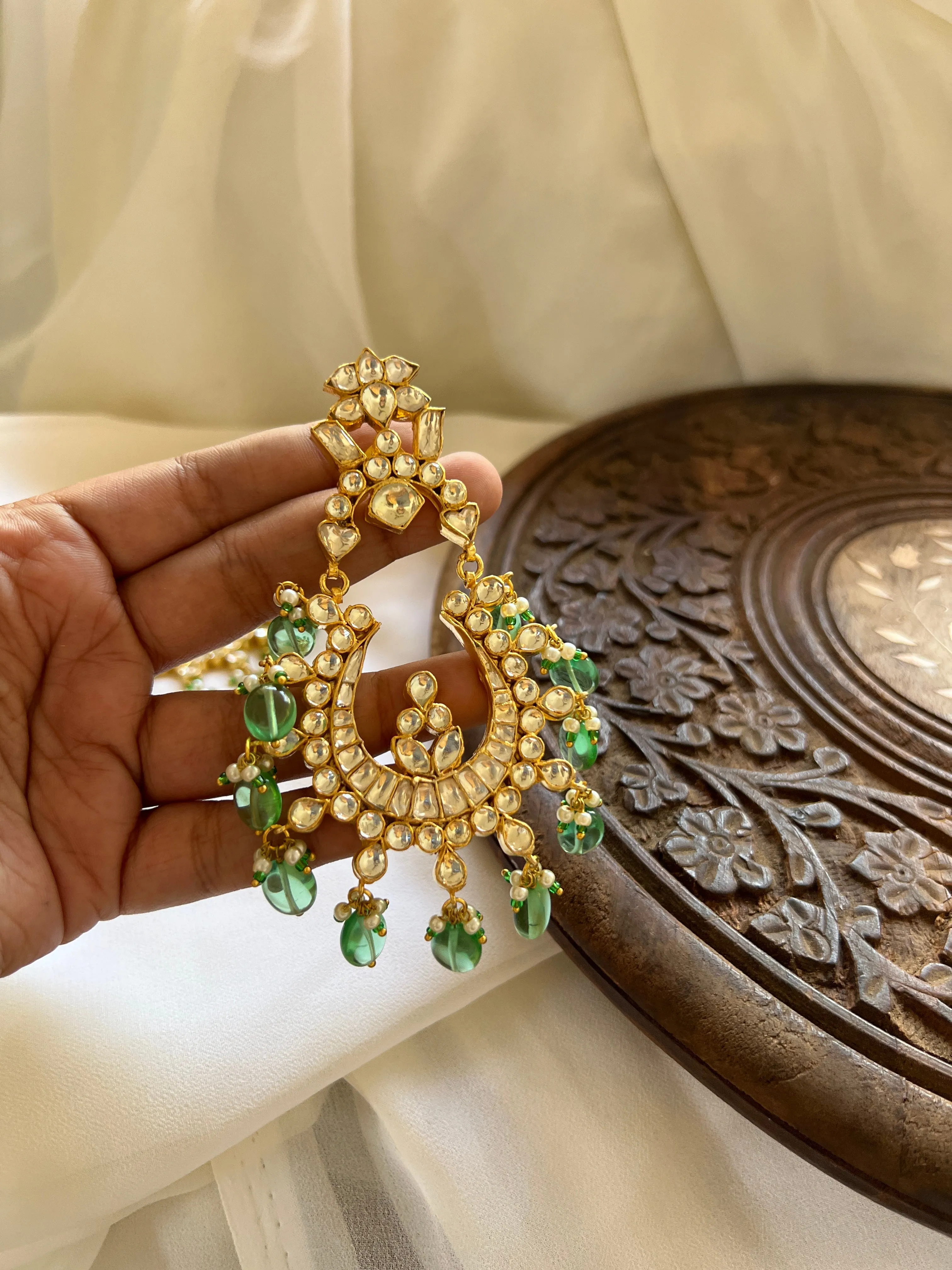 Premium Kundan bridal Chaandbalis