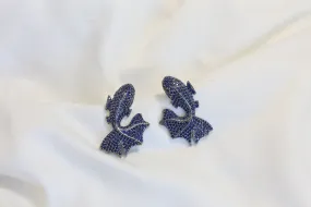 Premium Pave Setting CZ Earrings - Blue