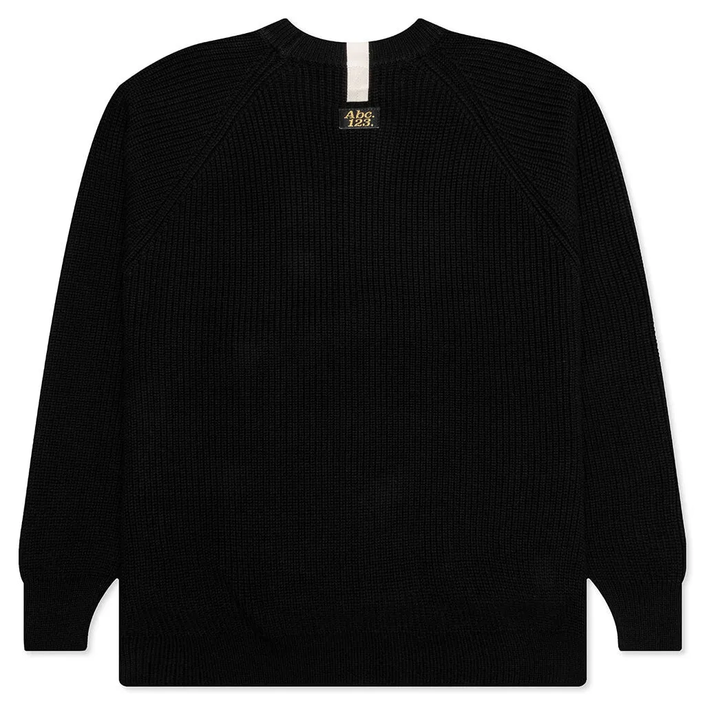 Ribbed Crewneck - Anthracite Black