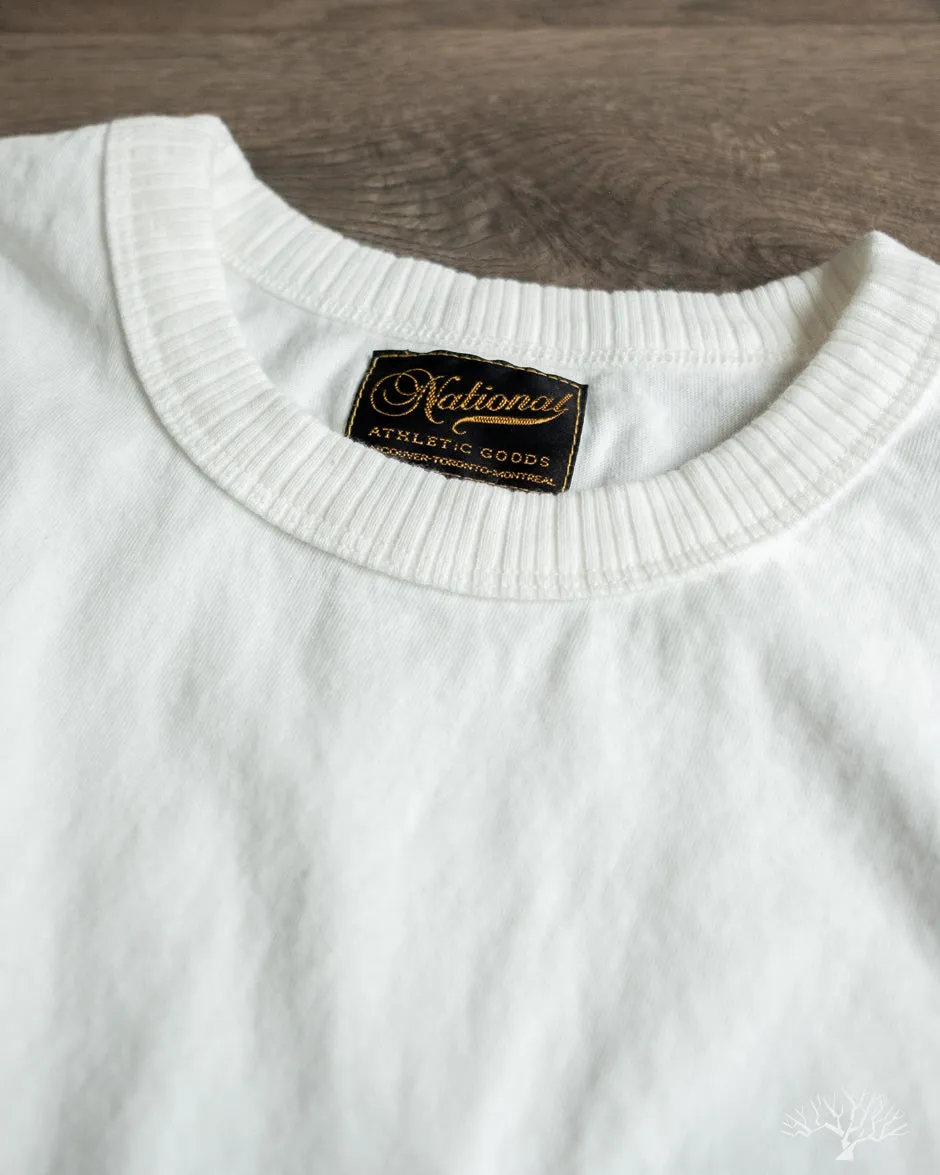 Ribbed Pocket Tee - White