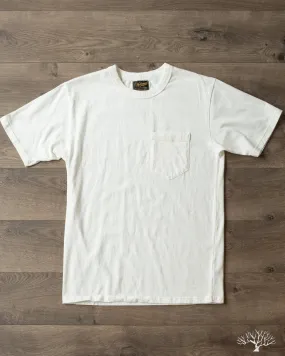 Ribbed Pocket Tee - White