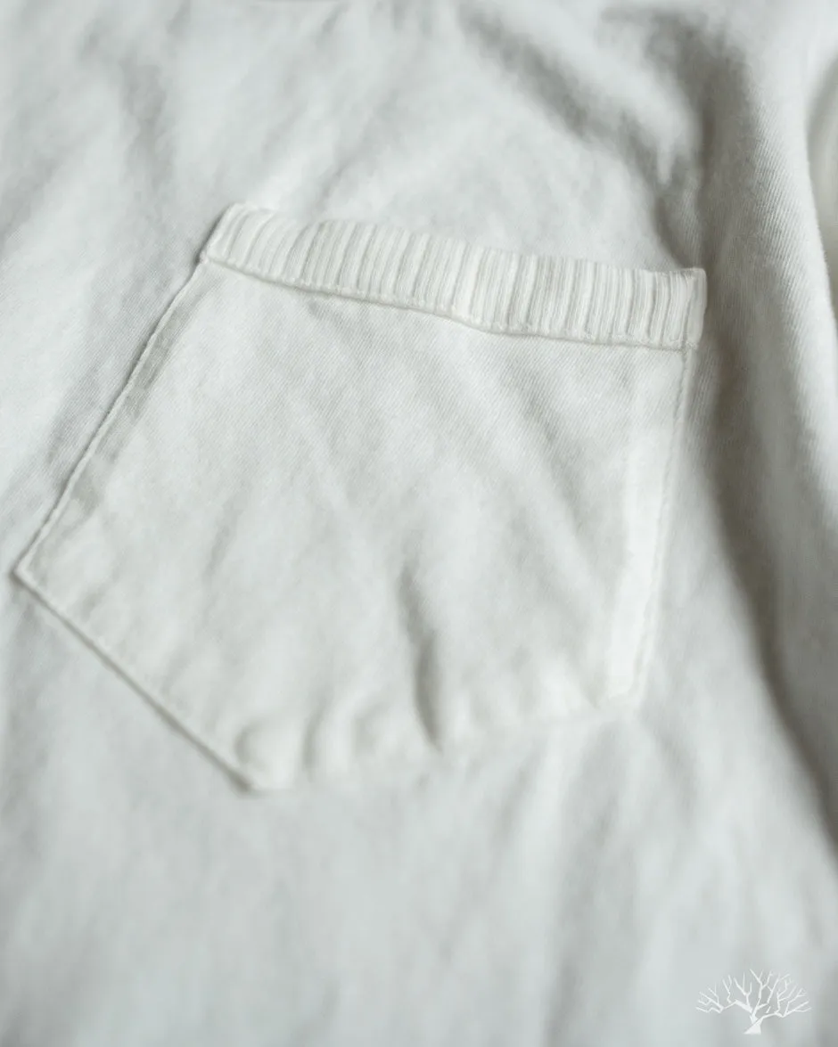 Ribbed Pocket Tee - White