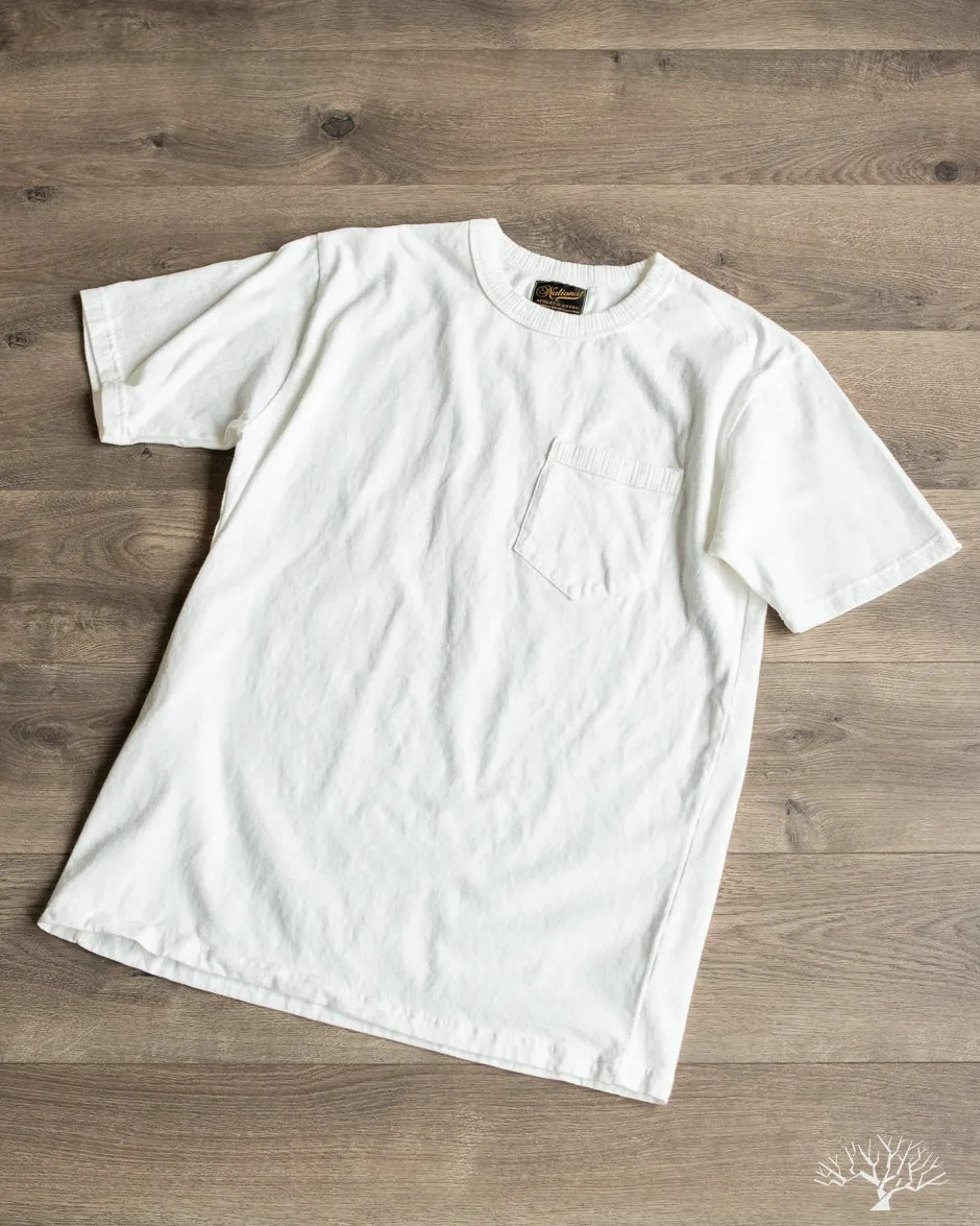 Ribbed Pocket Tee - White