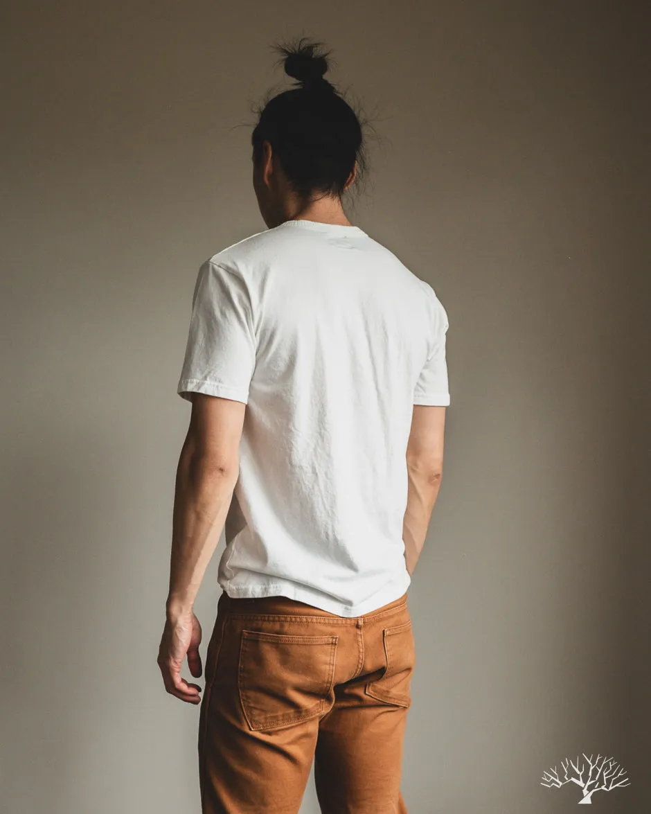 Ribbed Pocket Tee - White