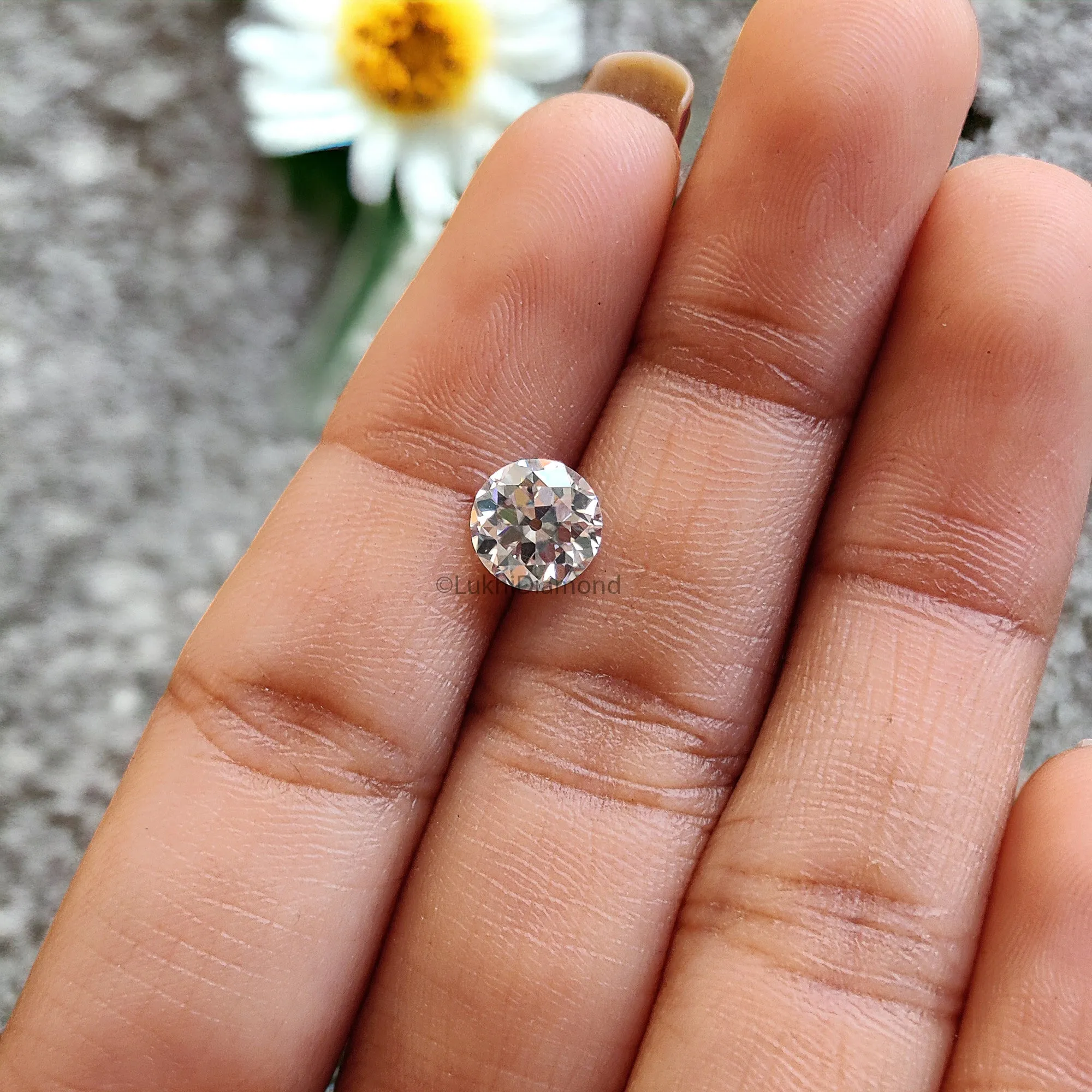 Round Old European Cut Loose White Moissanite Stone 6.5,7,8,9 MM Vintage Antique Handcrafted Eye Clean Moissanite Engagement Gif