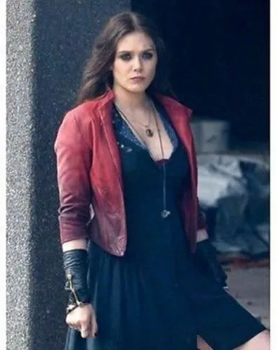 Scarlet-Witch Wanda Maximoff Short Women Leather Costume Jacket