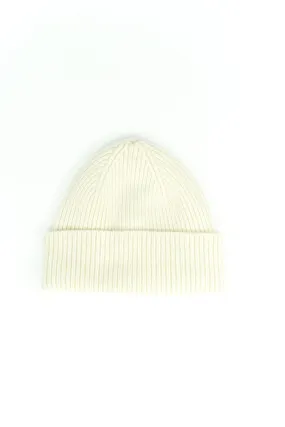 SE10 RIBBED WOOL HAT ECRU