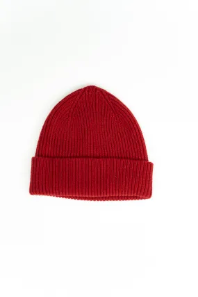 SE10 RIBBED WOOL HAT RED