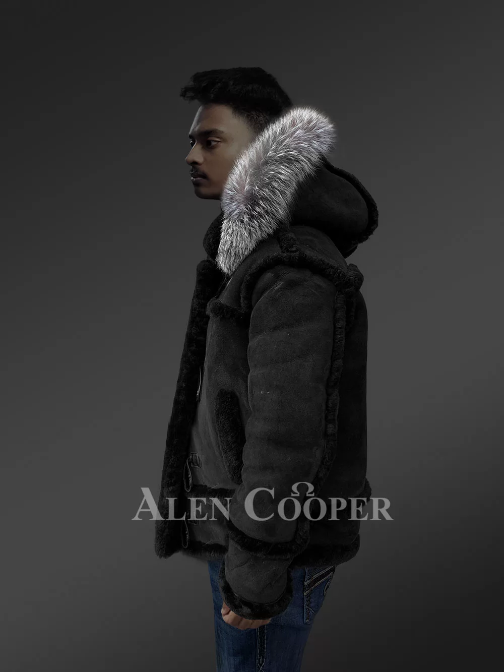 Shearling Jacket Men in B-3 Bomber Style | Sheepskin Bomber