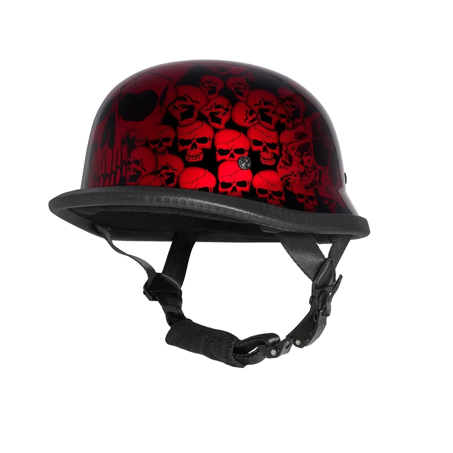 Skull Graveyard Costume Novelty German Helmet Prop - Red