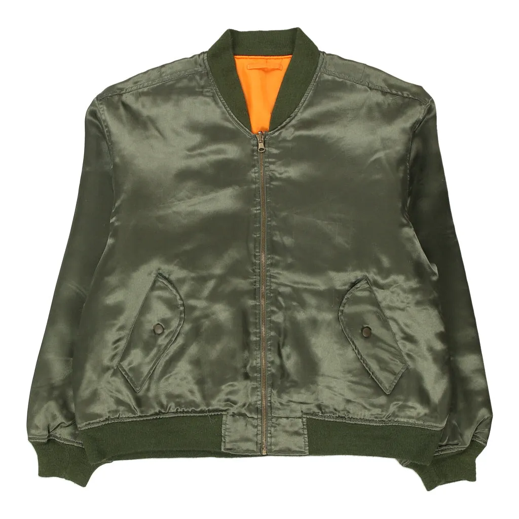 Steve & Barry Reversible Bomber Jacket - Medium Khaki Nylon