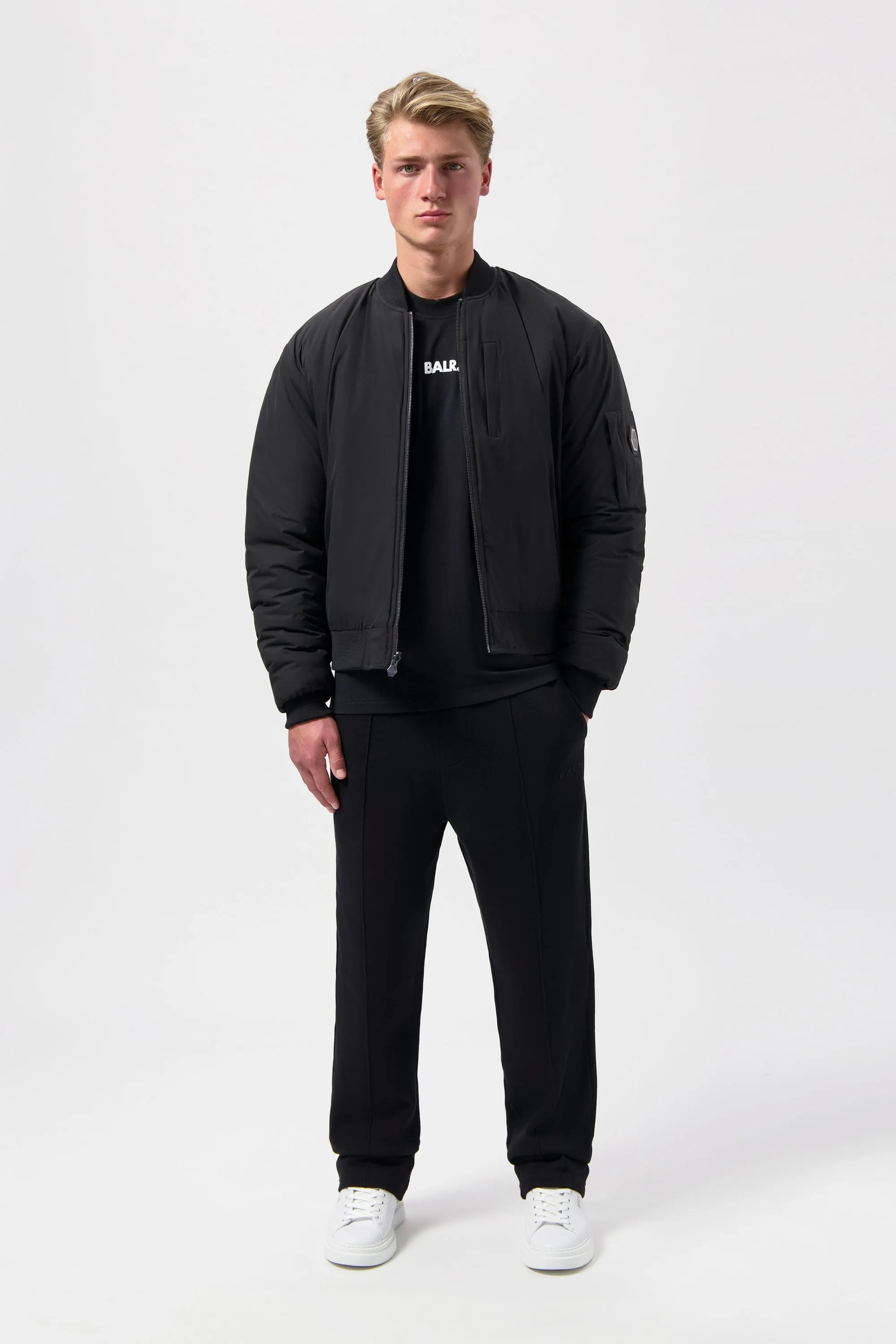 The Club Regular Fit Reversible Bomber Jacket Jet Black