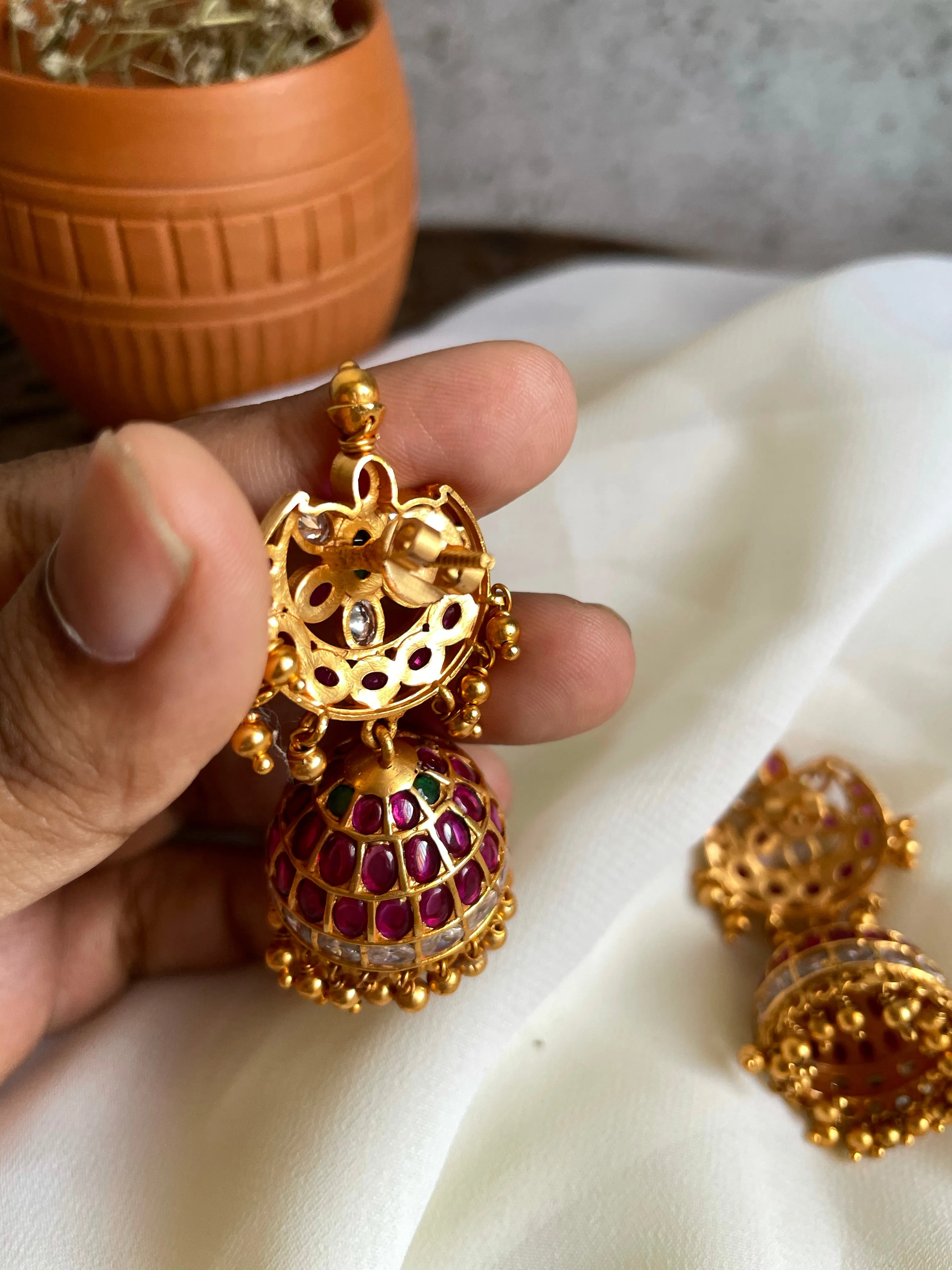 Vintage kemp premium jhumkas