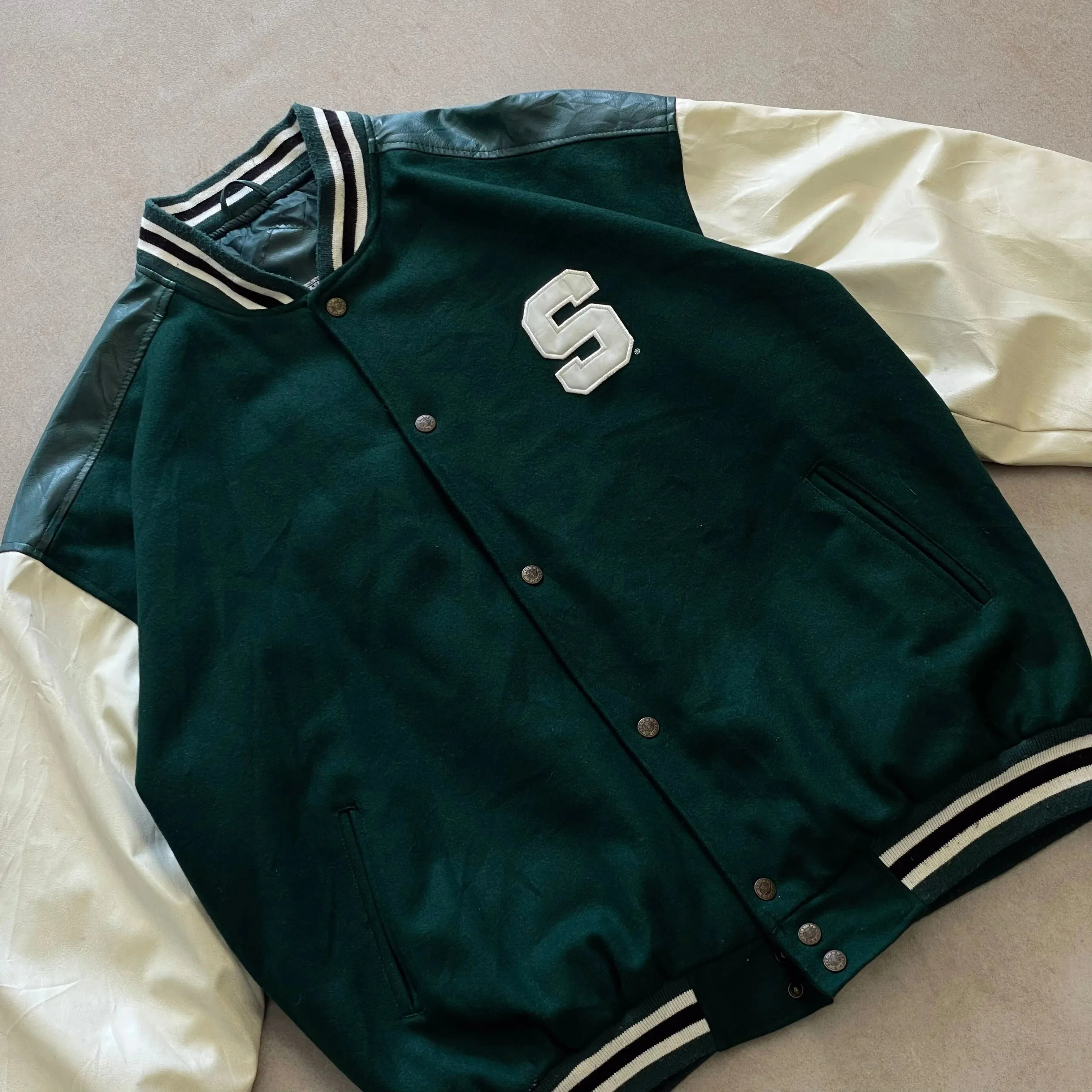 Vintage Michigan State Bomber Jacket - XL