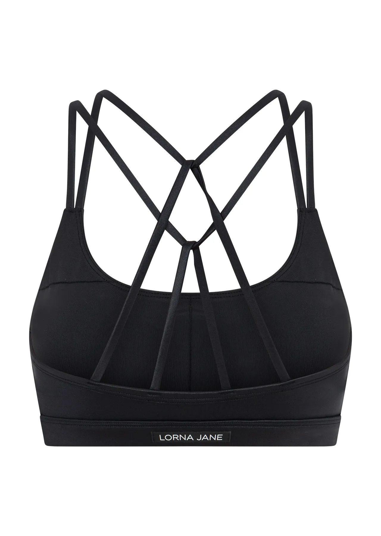 Wet Look Strappy Sports Bra