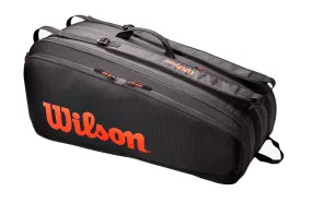 Wilson Tour 12 pack Racket Bag, Red / Black